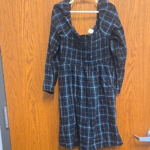 Old Navy Plaid Kids Dress with Bow in Back